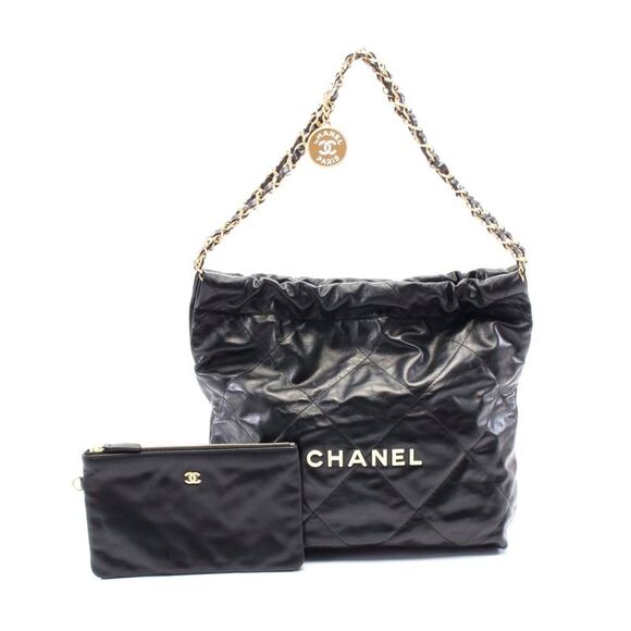 Chanel 22 Leather Tote Bag Black - Picture 1 of 6